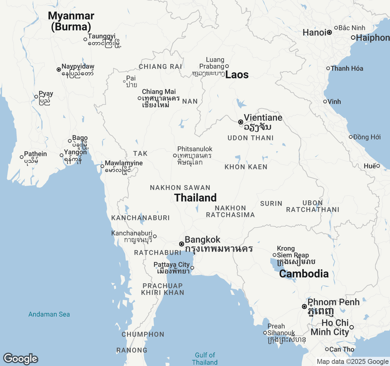 Map of Thailand